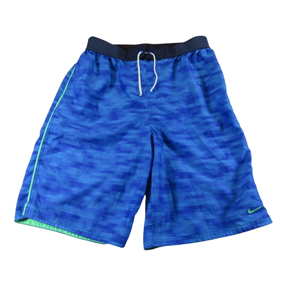 Nike Mens Swim Trunks L x 10 Blue 100% Polyester Drawstring Mesh Lined
